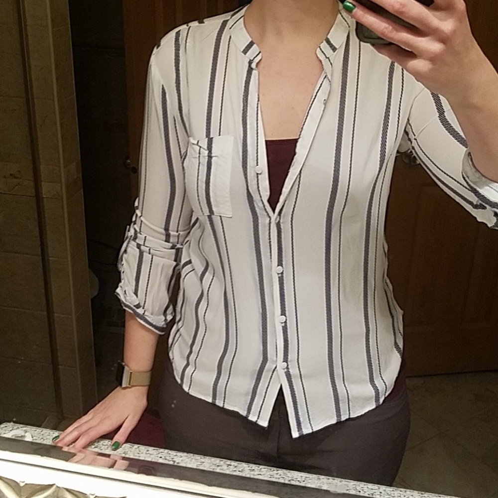 High Low Button Down